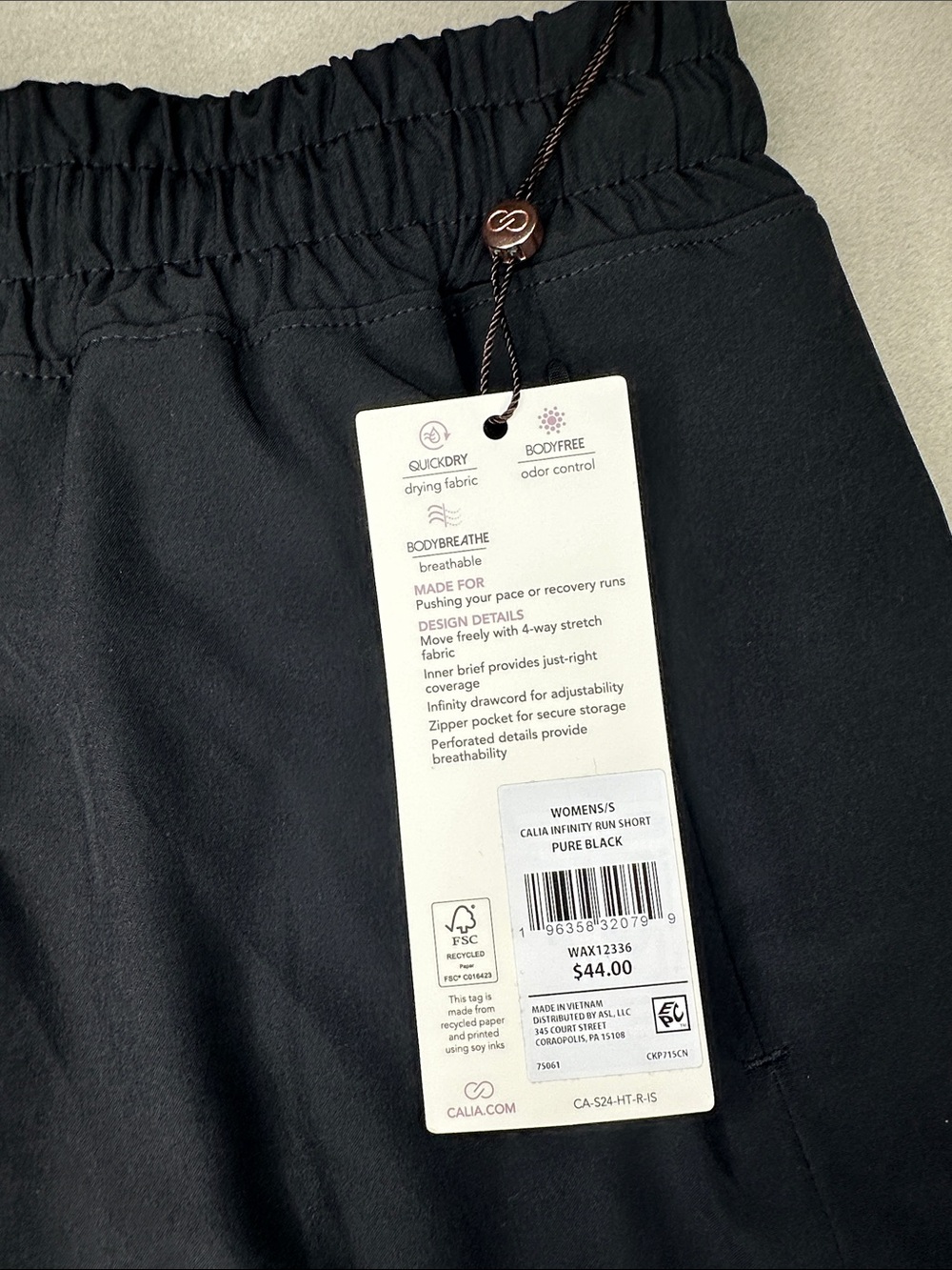 CALIA Women's Mid Rise Infinity Run Short - S - Picture 2 of 8